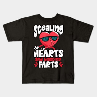 Stealing Hearts And Blasting Farts Dabbing Heart Toddler Kid Kids T-Shirt